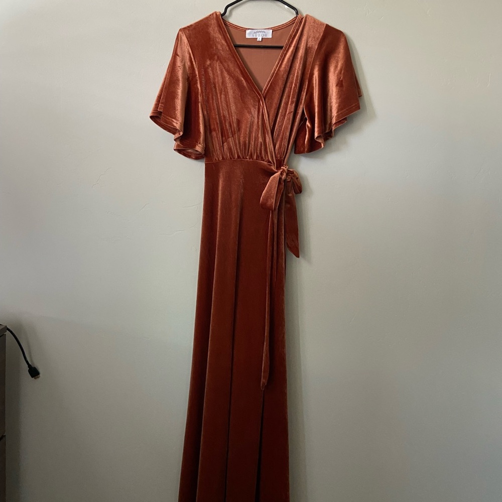 Velvet Maxi Wrap Dress